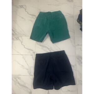 Vintage lot of Brooks Brothers mens Chino double pleated 8" shorts - size 34